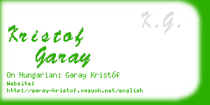 kristof garay business card