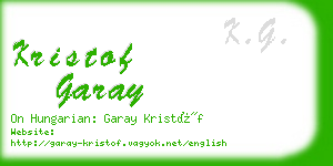 kristof garay business card